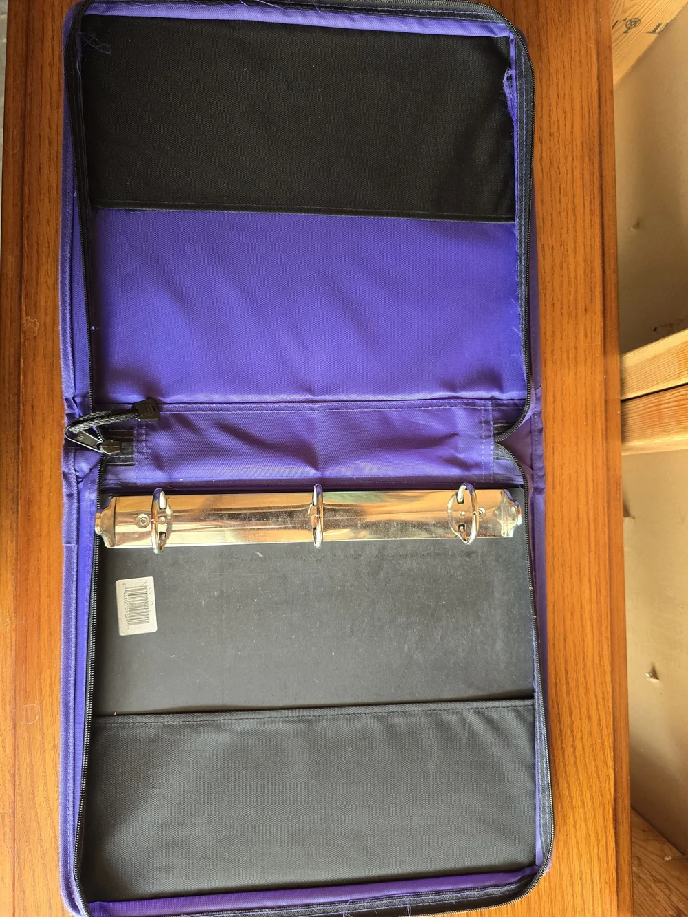 Nike Purple and Black Zippered Binder Sleeve
